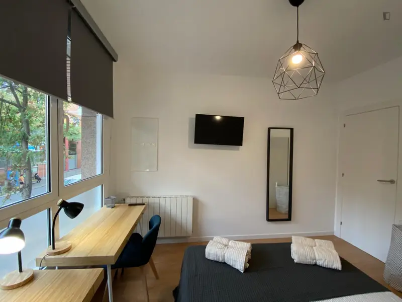 Habitacion Doble con Baño Privado en Piso de 3 Dormitorios
