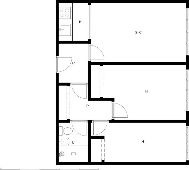 Apartamento en Alquiler Madrid 2 dormitorios 1 ba
