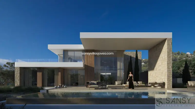 Chalet Moderno en Moraira 4 Dormitorios 5 Baños Piscina Infinita