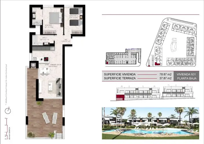Bungalow en Venta Ciudad Quesada 2 Dormitorios