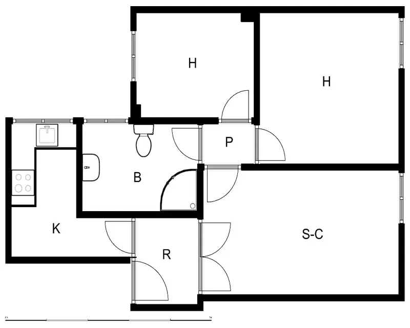 Apartamento 65m2 2 habitaciones Cordoba
