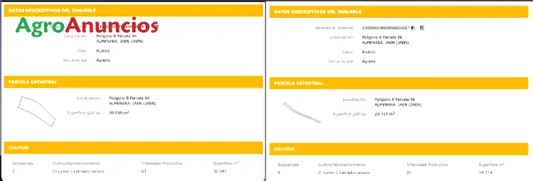 Parcela en Venta en Almenara Jaén 59800m²