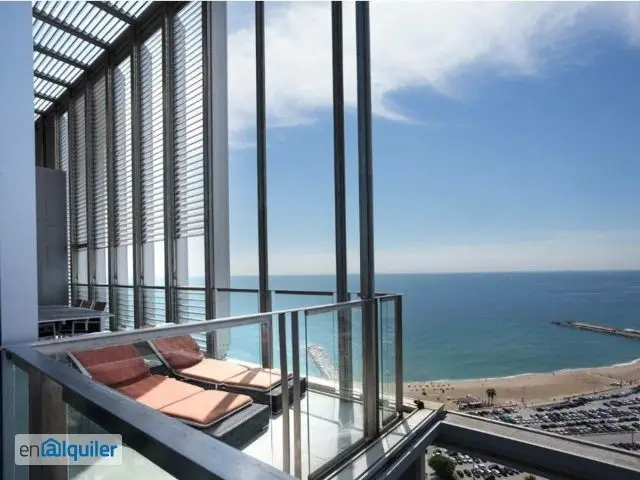 Alquiler Loft Alto Standing Diagonal Mar Playa Barcelona