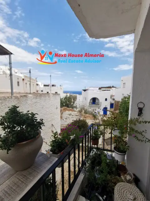 Apartamento con Terraza y Vistas al Mar en Mojacar Pueblo