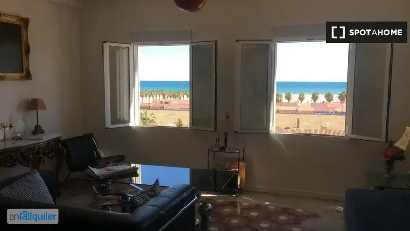 Apartamento con Vistas a la Playa en Poblats Maritim