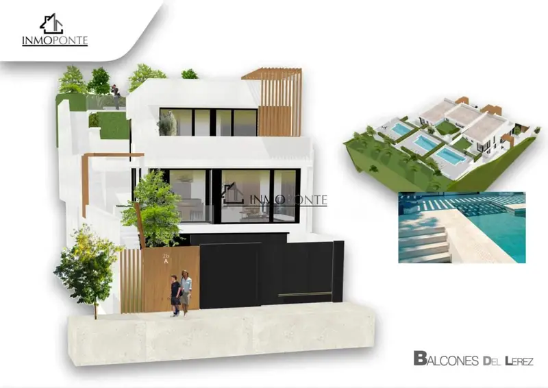 Solar con Proyecto 3 Chalets Adosados Poio Piscina Vistas