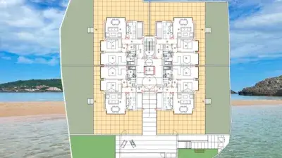 Apartamento en venta en Noja con piscina y jardin