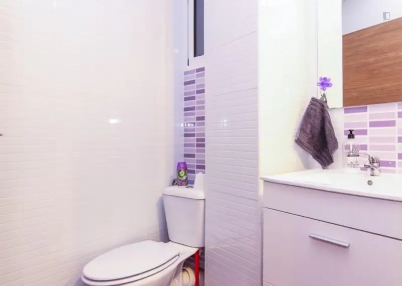 Habitacion individual con bano privado en piso compartido