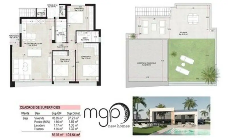 Villa en Venta Condado de Alhama 3 Dormitorios Piscina