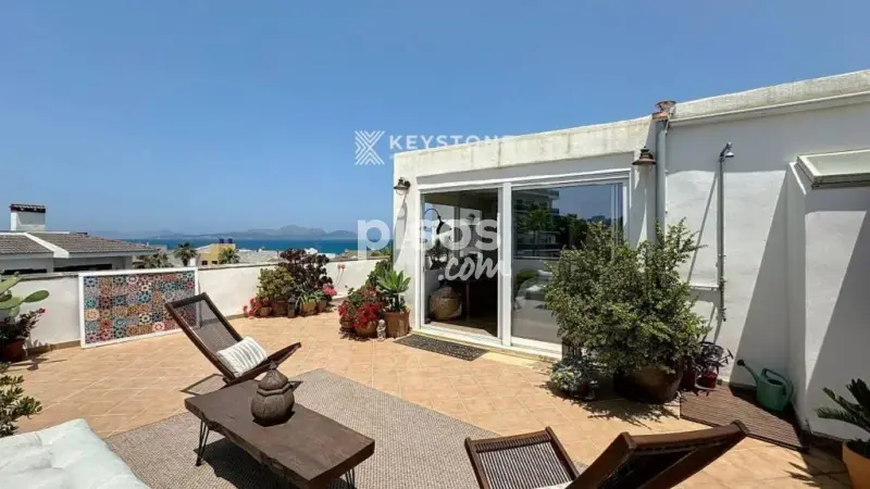 Atico en Can Picafort con Vistas al Mar y Garaje Privado
