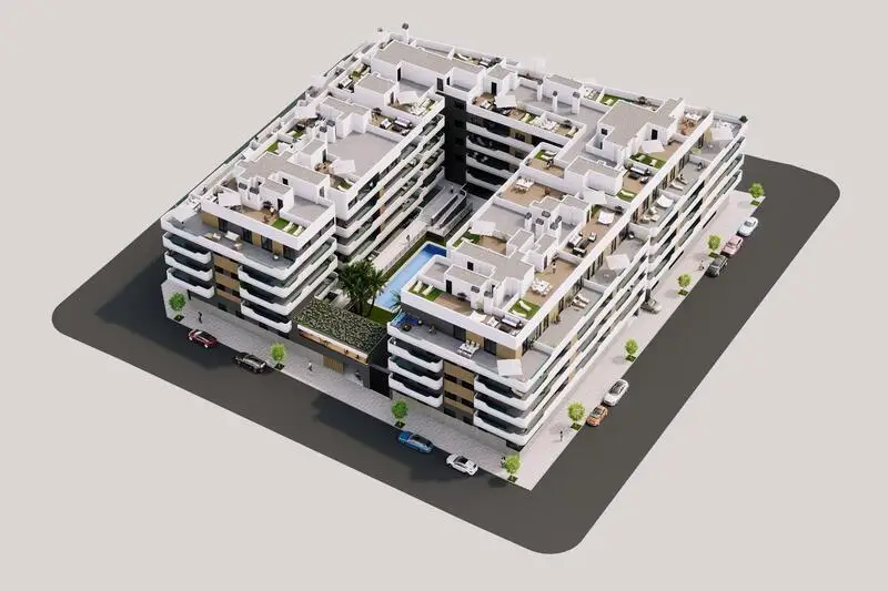 Apartamento 2 Dormitorios Santa Pola Obra Nueva
