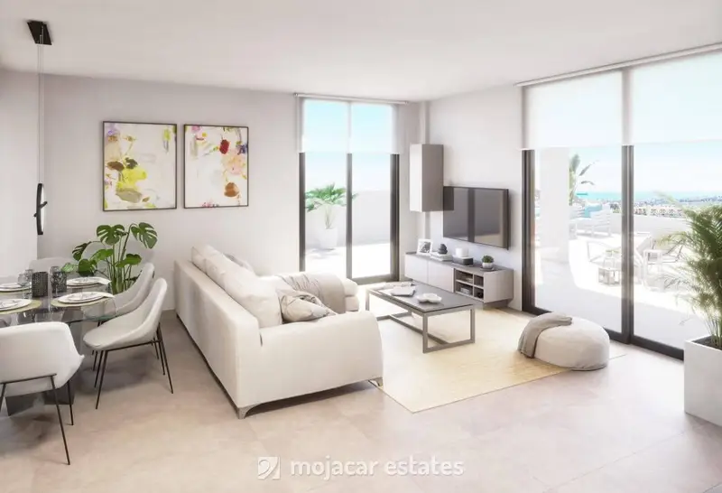 Bungalow en Vera Playa: 2 Dorm 2 Baños, Solárium y Terraza