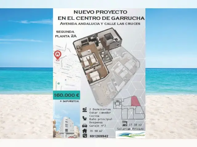 Apartamento en Garrucha con Solarium y Vistas al Mar