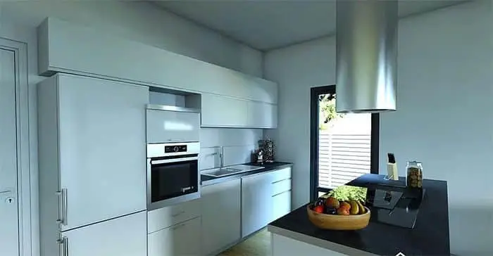 Casa Cúbica 90m2: Diseño Abierto con Terraza 30m2