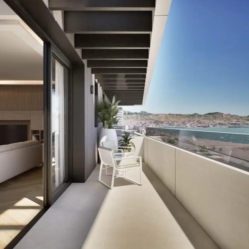 Apartamento en Málaga ciudad: Lujo en primera línea de playa