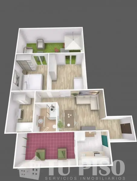 Venta de piso con terraza en Palos de Moguer (Madrid)