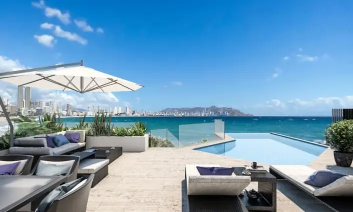 Atico 3 Dormitorios Primera Linea de Playa Benidorm Piscina Privada
