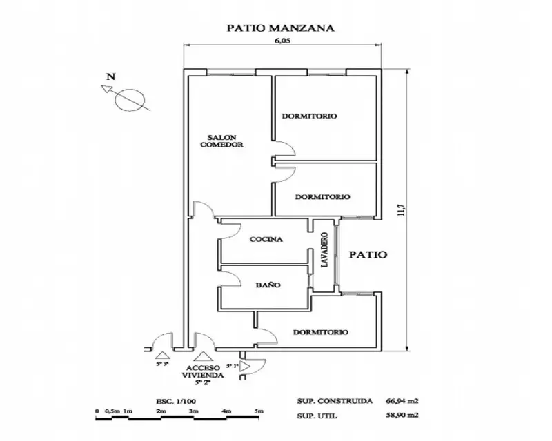 Piso 73m² 3 habitaciones Vilanova i la Geltrú