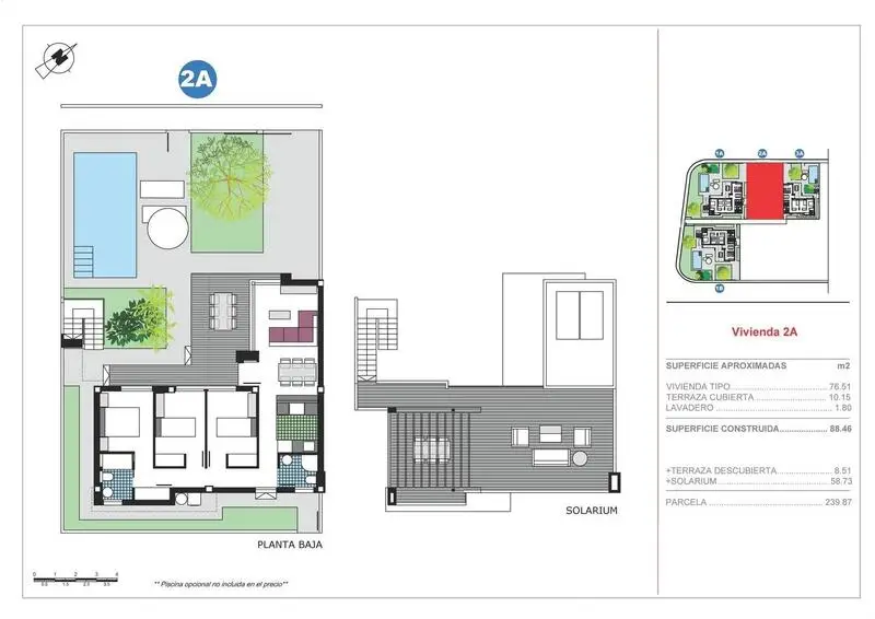 Villa Pareada en Els Poblets 3 Dormitorios Jardin Solarium