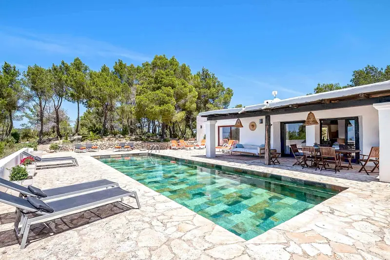Casa Villa 4 Dormitorios Ibiza Alquiler Vista Mar Piscina Privada
