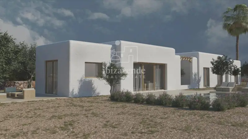 Solar con Licencia en Jesús Ibiza Villa Moderna Piscina