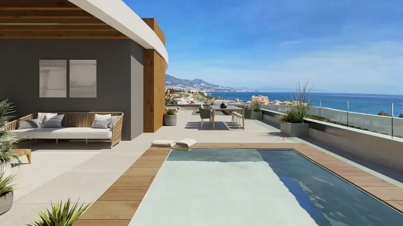Atico de Lujo en Mijas Costa Vistas al Mar Piscina Spa Gimnasio