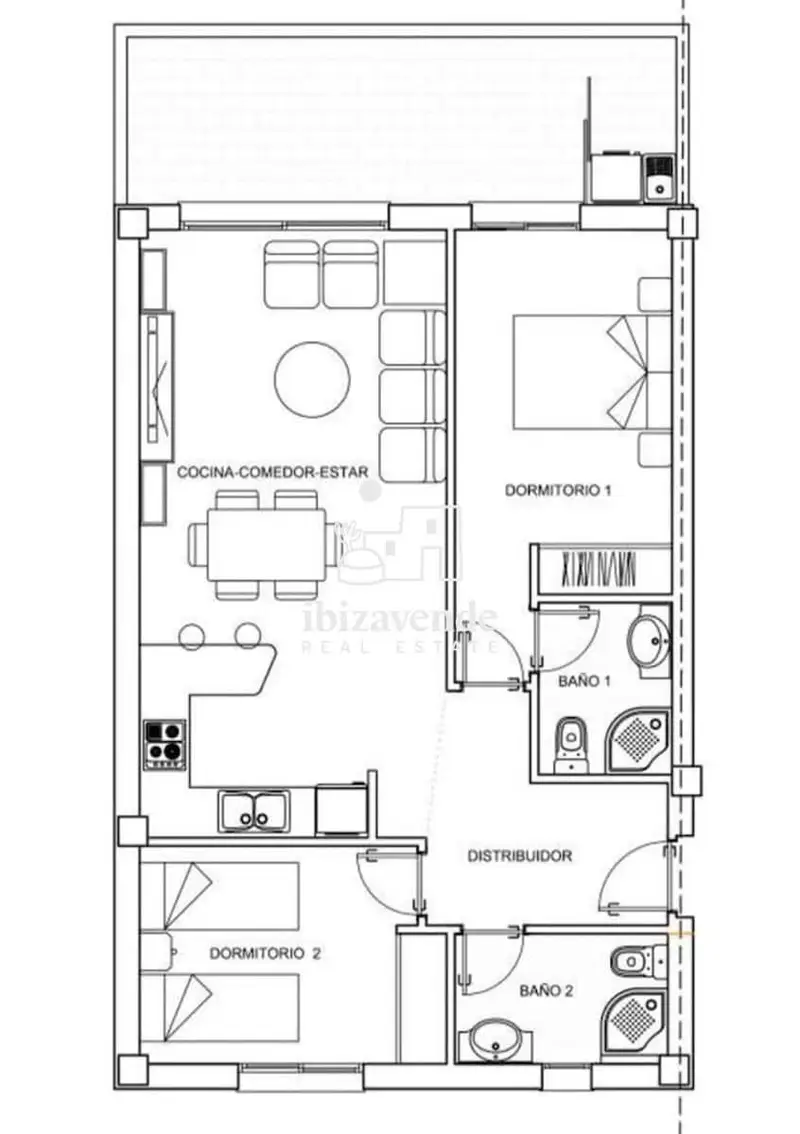 Apartamento en Alquiler Sant Antoni Ibiza - Cerca de la Playa