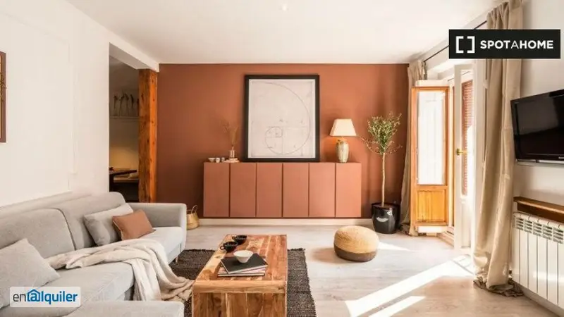 Apartamento amueblado con 1 dormitorio en Trafalgar Madrid admite mascotas