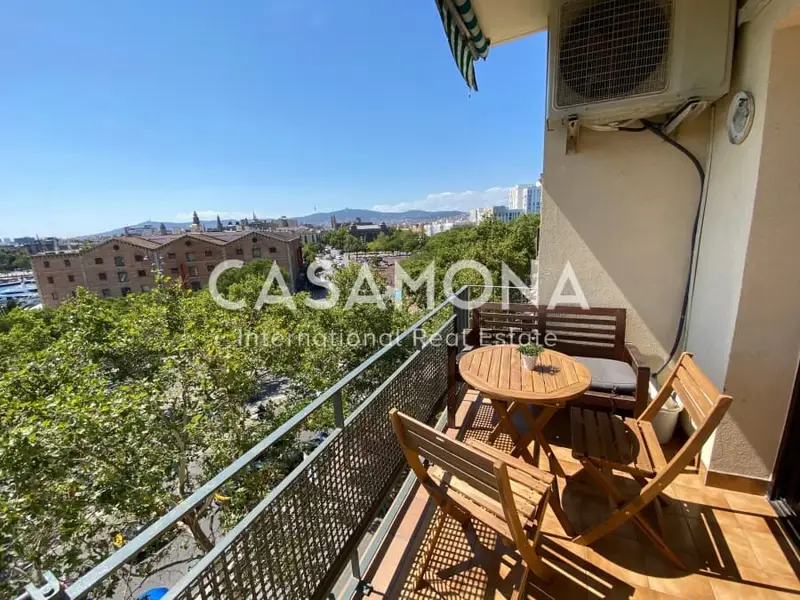 Apartamento Barceloneta con Vistas al Puerto Alquiler Mensual