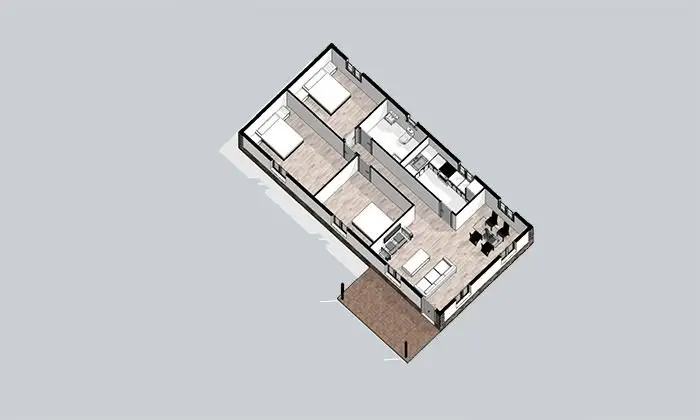 Casa Modular 82m² 3 Dormitorios  ECO 9931