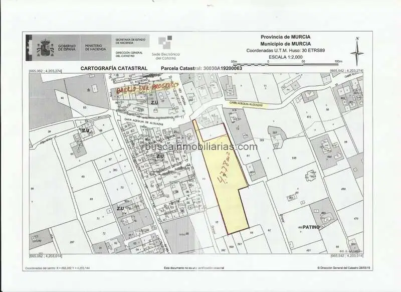 Parcela Rustica Murcia 300m2 Casa Huerta