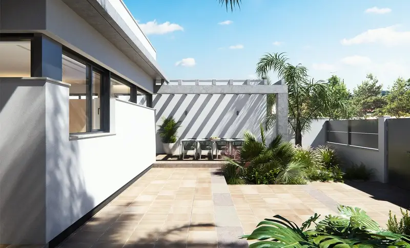 VILLA DE OBRA NUEVA EN UNA PLANTA