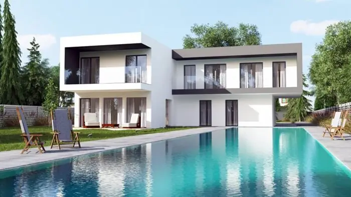 Casa Mediteranea con Estructura de Madera STECO