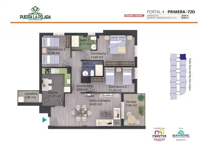 Piso en Venta en La Pilara Badajoz