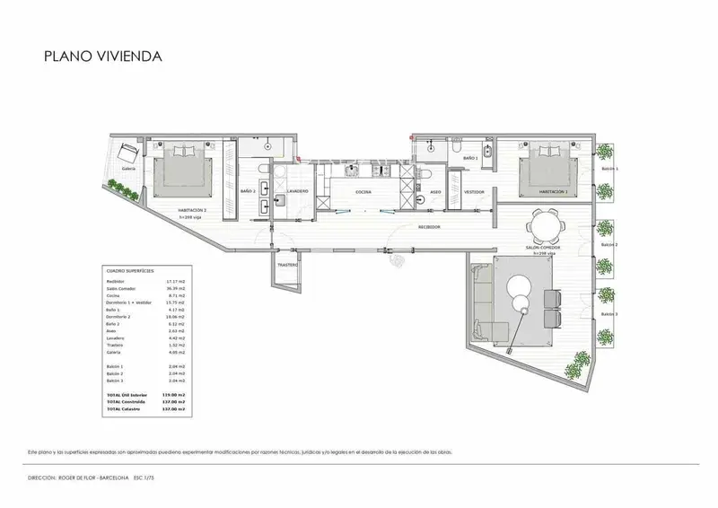 Piso Reformado en Eixample Dret 2 Dormitorios con Baños Ensuite