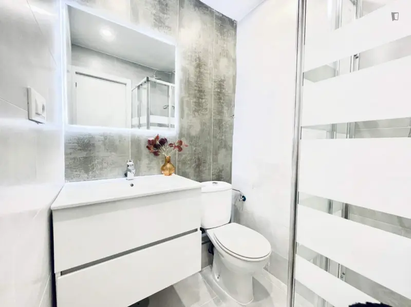Habitacion Doble con Balc0n en Piso Compartido para J0venes en Madrid