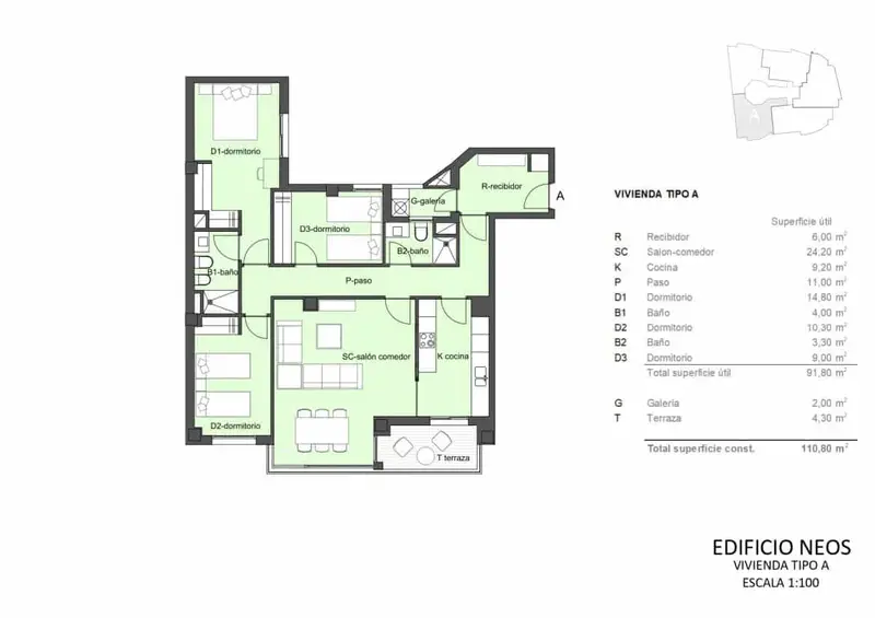 Piso en Venta en Centro Castellón 3 habitaciones 2 baños