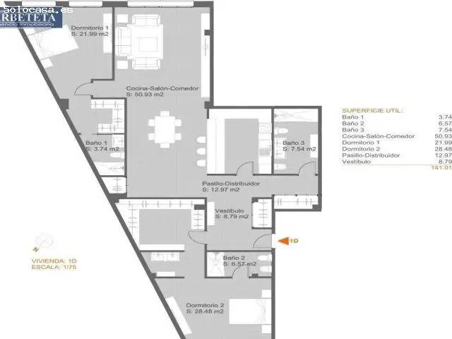 Piso en Venta Guadalajara Nueva Construccion 141m2 3 Banos